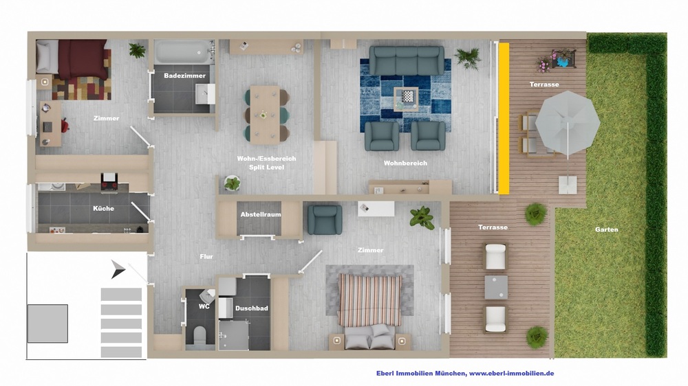RESERVIERT! Großzügige 3-Zimmer-Wohnung , Garten, ruhige Lage - Erdgeschoßwohnung Haar | Angebot:26587840