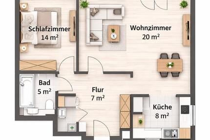 Wohnung Holzkirchen - 2 Zimmer, 60 m&sup2;, 600&euro; | Angebot:25284787