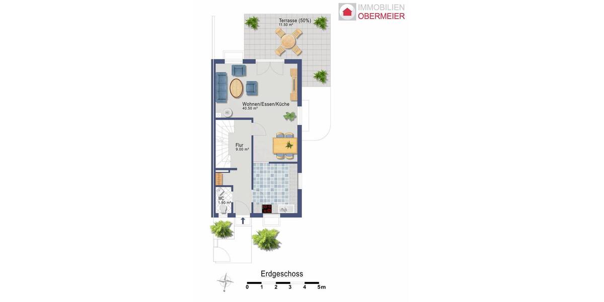 Reihenendhaus Brunnthal - 5 Zimmer, 156 m&sup2;, 2.500&euro; | Angebot:26853104