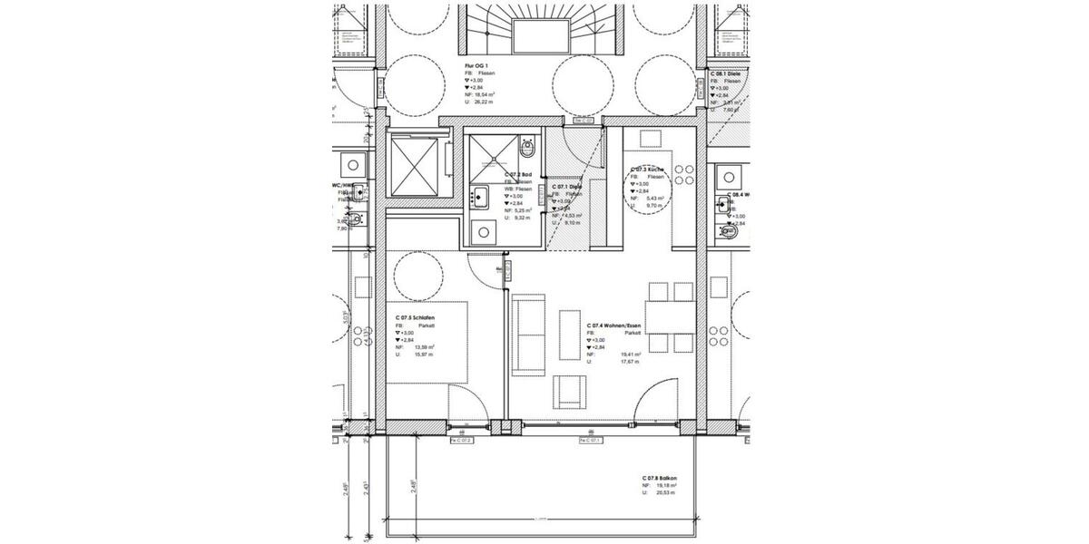 Etagenwohnung Poing - 2 Zimmer, 58 m&sup2;, 525.000&euro; | Angebot:25046094