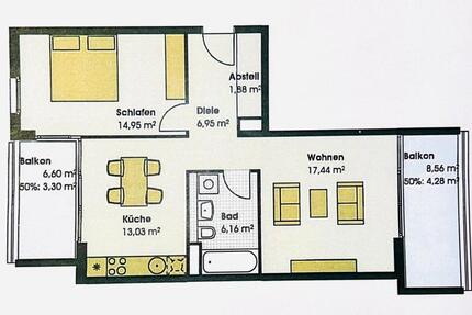 Ab 1.1.: Nachmieter für moderne 2-Zimmer-Wohnung am Hirschgarten 2 zimmer