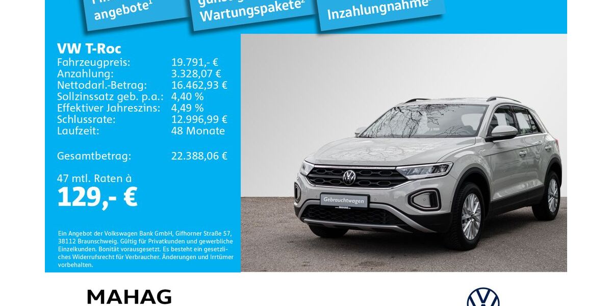 VW T-Roc 22.672 km 19.791 &euro; Ottobrunn 85521