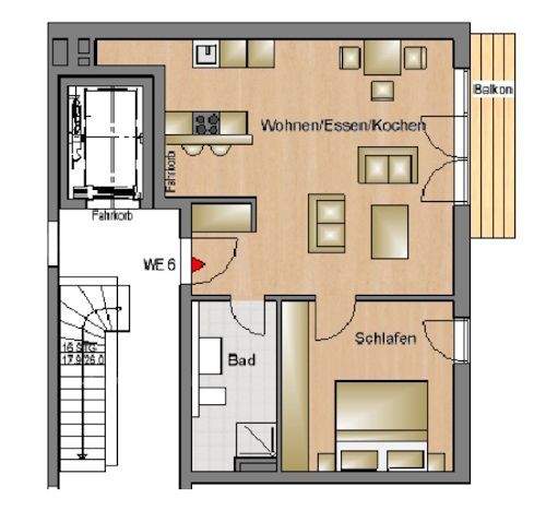 Modernes Wohnen! 2-Zimmer-Wohnung mit Balkon in modernem Mehrfamilienhaus 2 zimmer