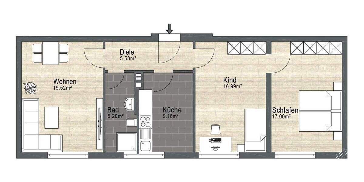 Sanierte 3-Zimmer-Wohnung in Garching in kurzer Distanz zur TUM 3 zimmer