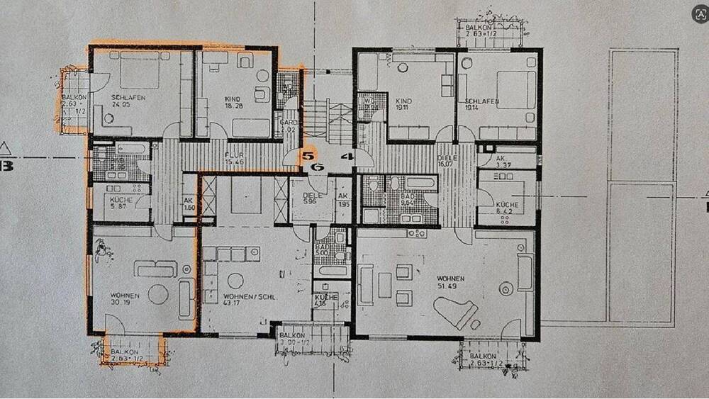 Etagenwohnung München Laim - 3 Zimmer, 111 m&sup2;, 1.099.000&euro; | Angebot:26875160