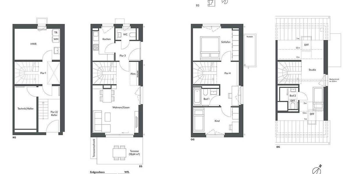 Etagenwohnung Haar Gronsdorf - 4 Zimmer, 91 m&sup2;, 1.050.000&euro; | Angebot:25661971
