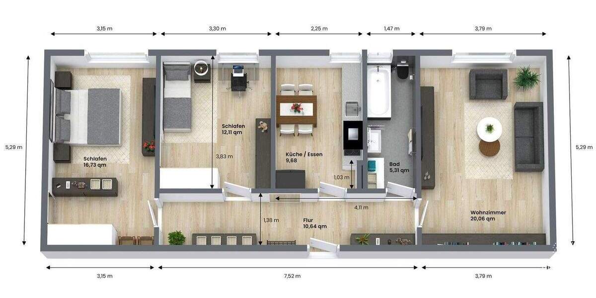 Etagenwohnung Garching bei München Garching - 3 Zimmer, 75 m&sup2;, 556.000&euro; | Angebot:25717911