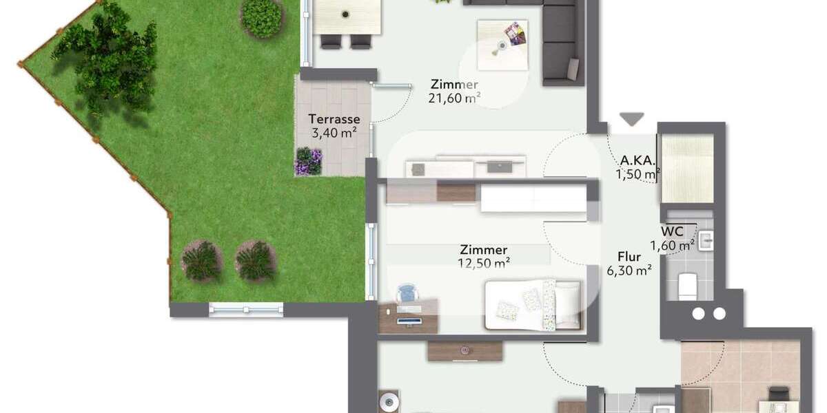 Etagenwohnung Germering - 3 Zimmer, 76 m&sup2;, 450.000&euro; | Angebot:25197264