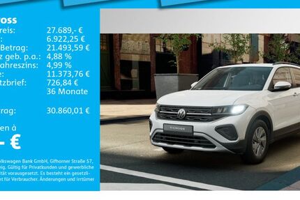 VW T-Cross 3.000 km 27.689 € Dachau 85221