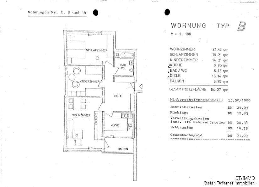 Etagenwohnung Haar - 3 Zimmer, 91 m&sup2;, 284.000&euro; | Angebot:25691615