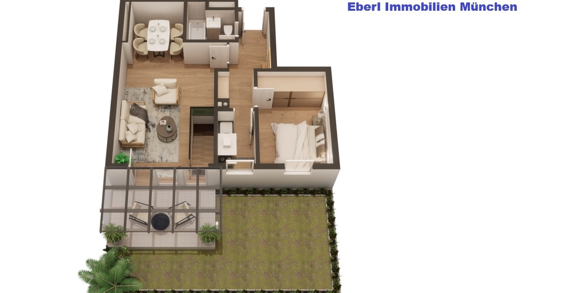 Wohnen mit Mehrwert: 2 Zimmer +Garten +Terrasse +großer Hobbyraum +abschließbares Kellerabteil +TG + Provisionsfrei für den Käufer - Erdgeschoßwohnung München Feldmoching-Hasenbergl | Angebot:26818928