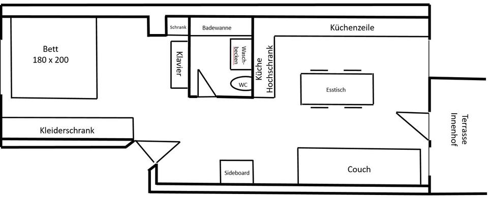 Terrassenwohnung München Schwabing-Freimann - 1.5 Zimmer, 68 m&sup2;, 1.950&euro; | Angebot:26004631