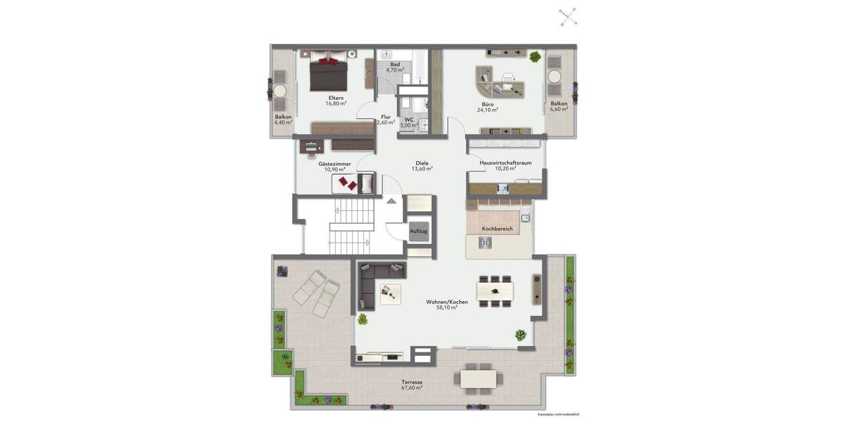 Etagenwohnung Aschheim - 4 Zimmer, 166 m&sup2;, 950.000&euro; | Angebot:25698388