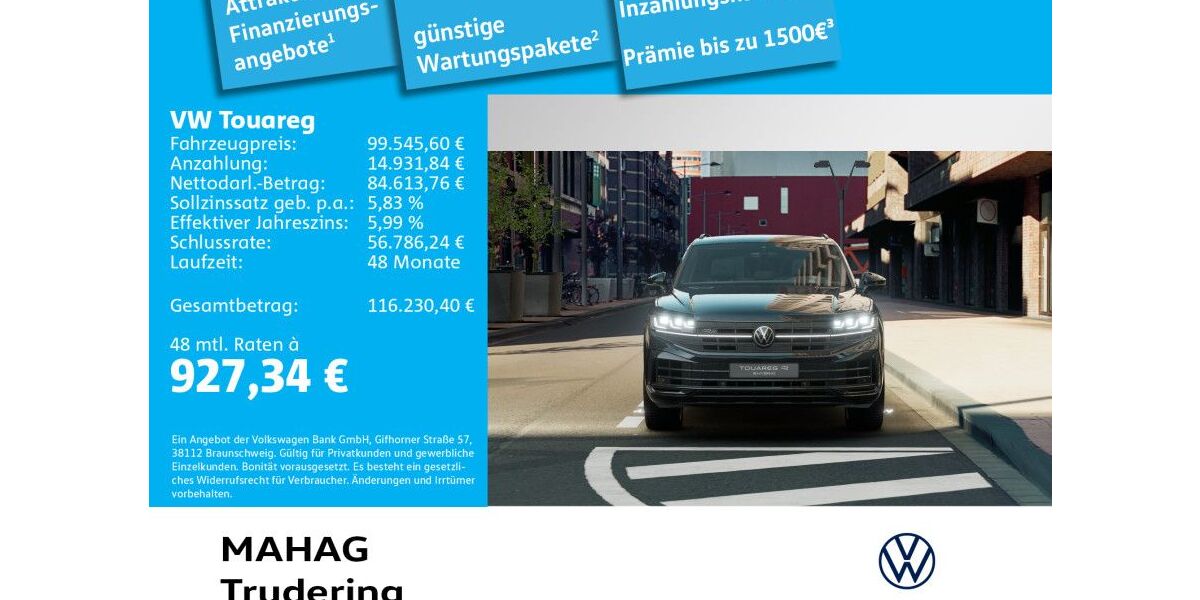 VW Touareg 13.000 km 74.980 &euro; München 81825