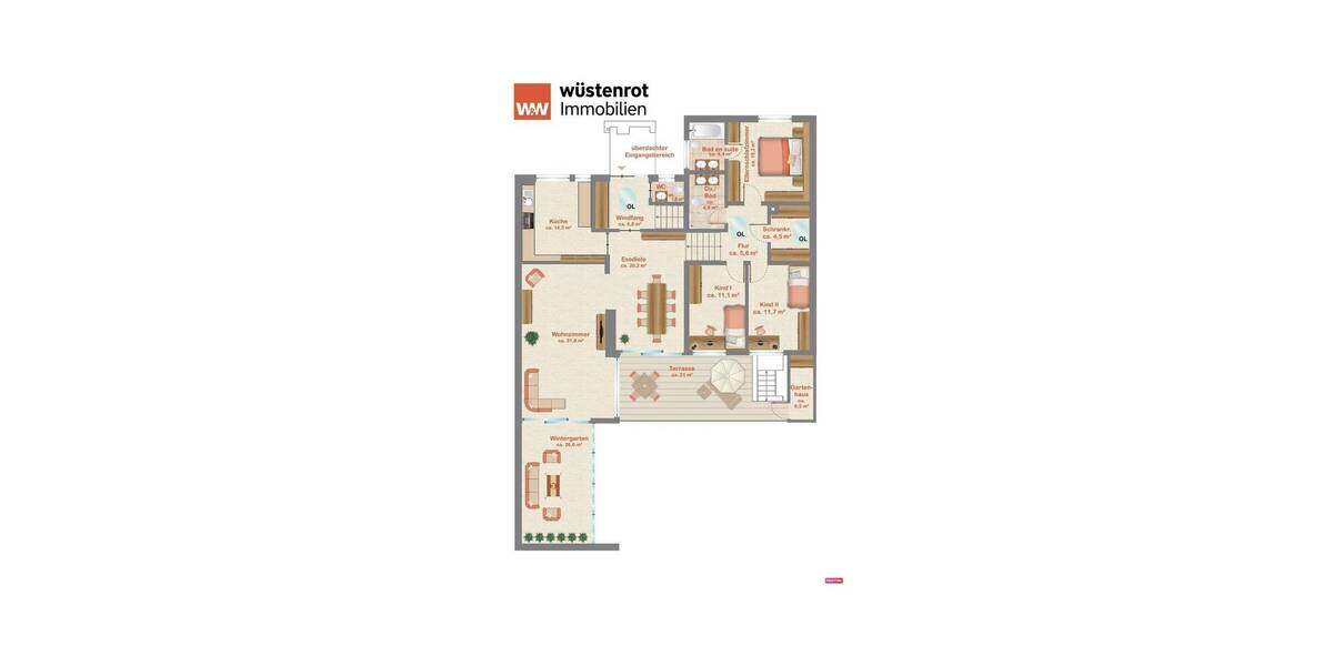 Bungalow Haar - 4 Zimmer, 139 m&sup2;, 1.190.000&euro; | Angebot:26786596
