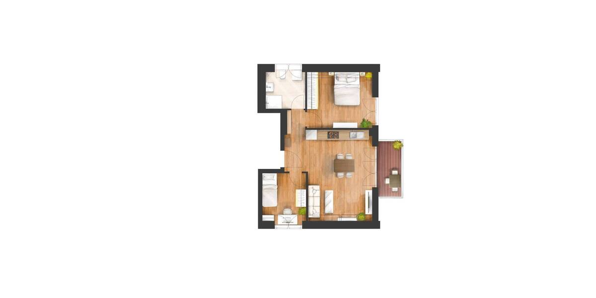 Etagenwohnung München Hadern - 2 Zimmer, 55 m&sup2;, 580.000&euro; | Angebot:26388631