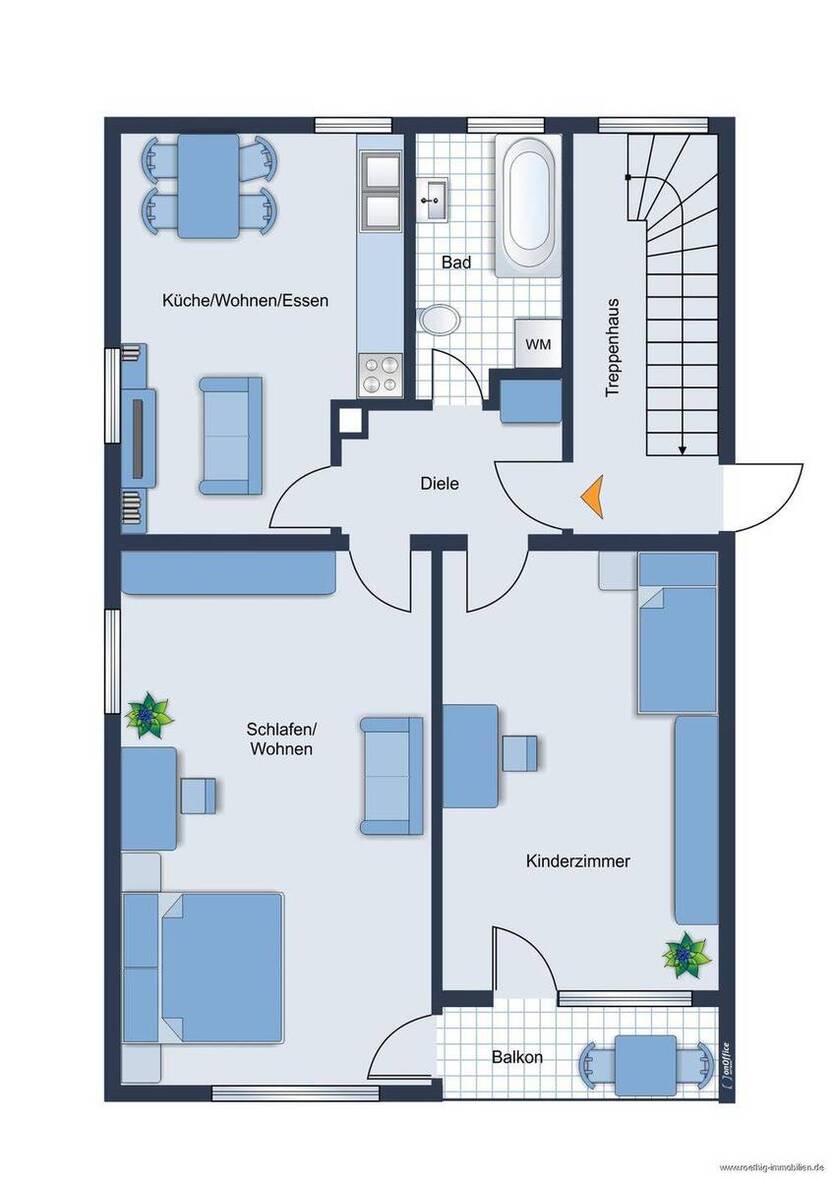 Gut geschnittene 3-Zimmer-Wohnung mit Südbalkon und guter Infrastruktur in Bogenhausen!