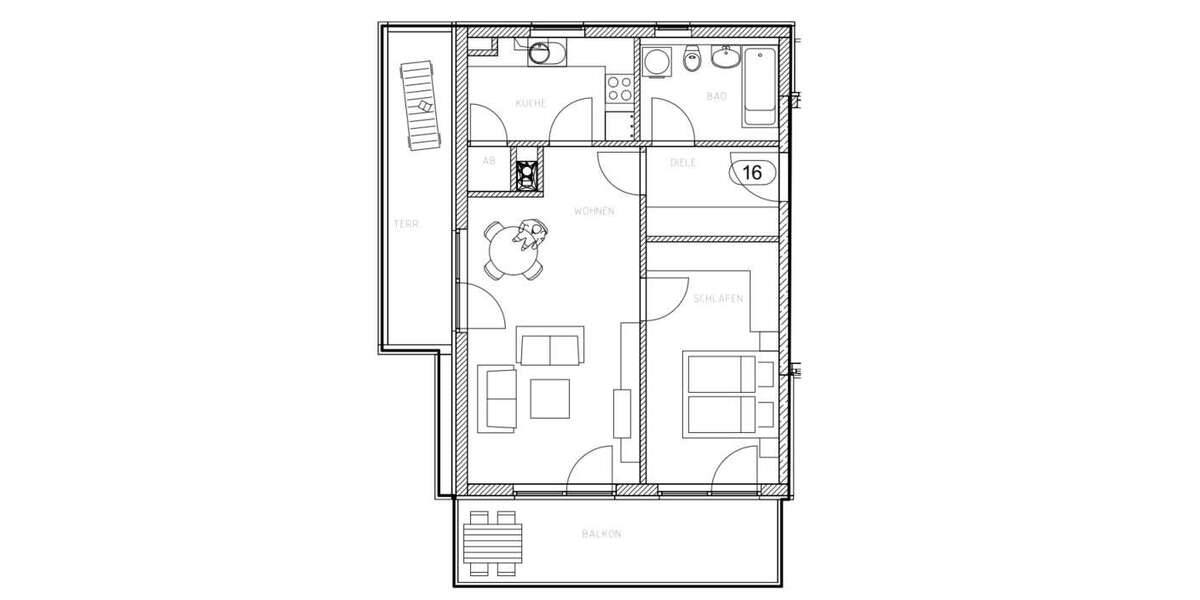 Etagenwohnung Neufahrn - 2 Zimmer, 66 m&sup2;, 1.180&euro; | Angebot:26099511
