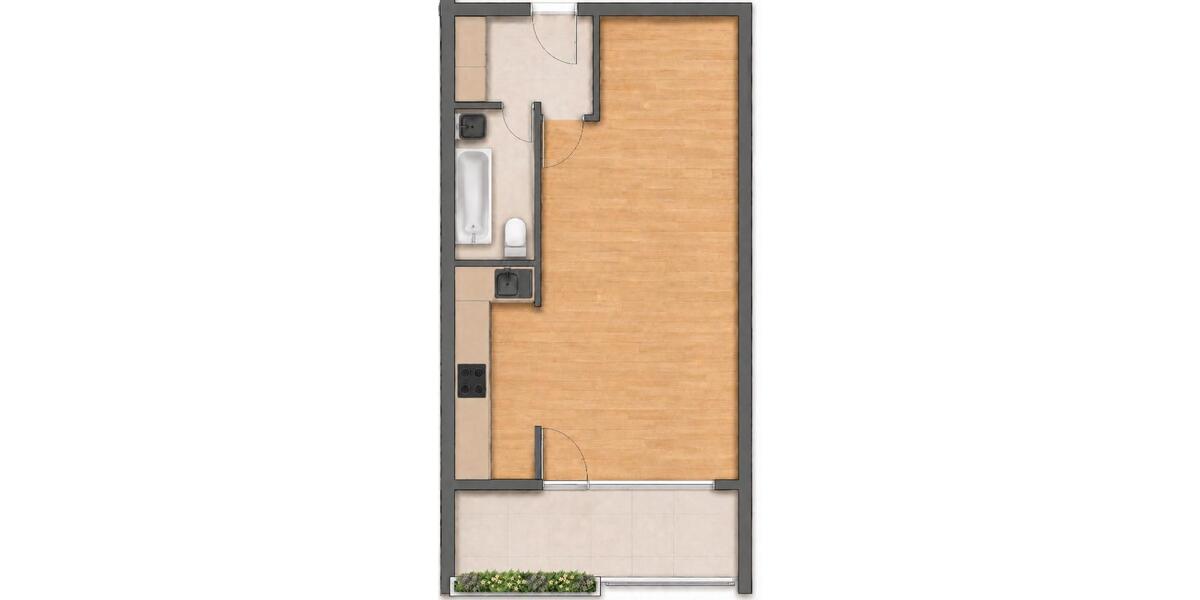 Etagenwohnung Unterhaching - 1 Zimmer, 37 m&sup2;, 265.000&euro; | Angebot:26823819