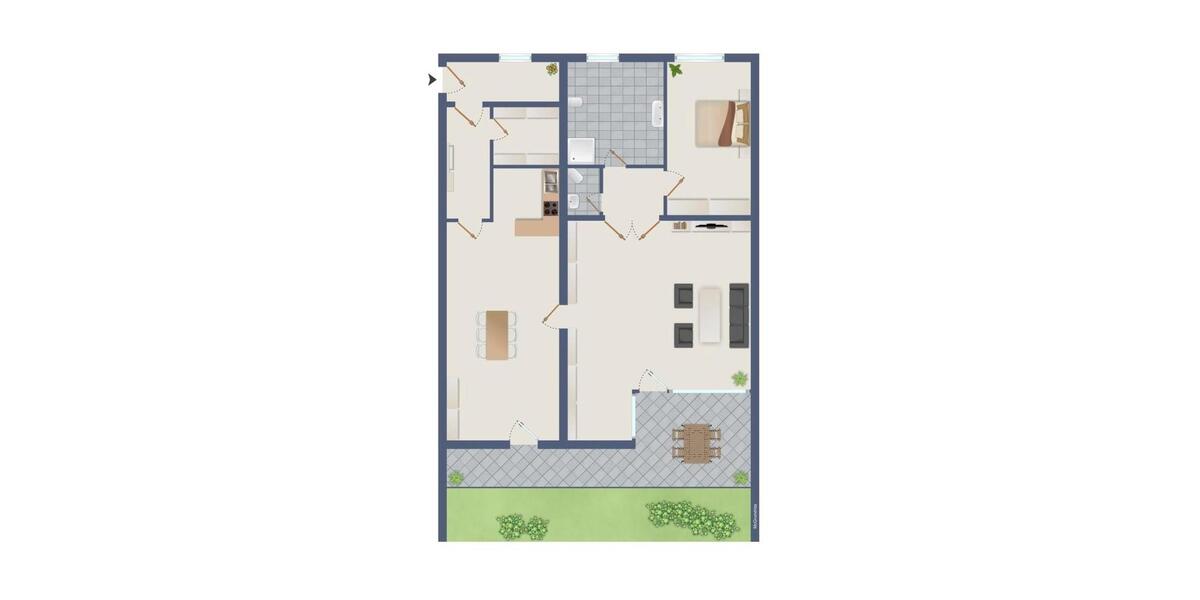 Erdgeschoßwohnung Eching - 2 Zimmer, 125 m&sup2;, 1.900&euro; | Angebot:26613857