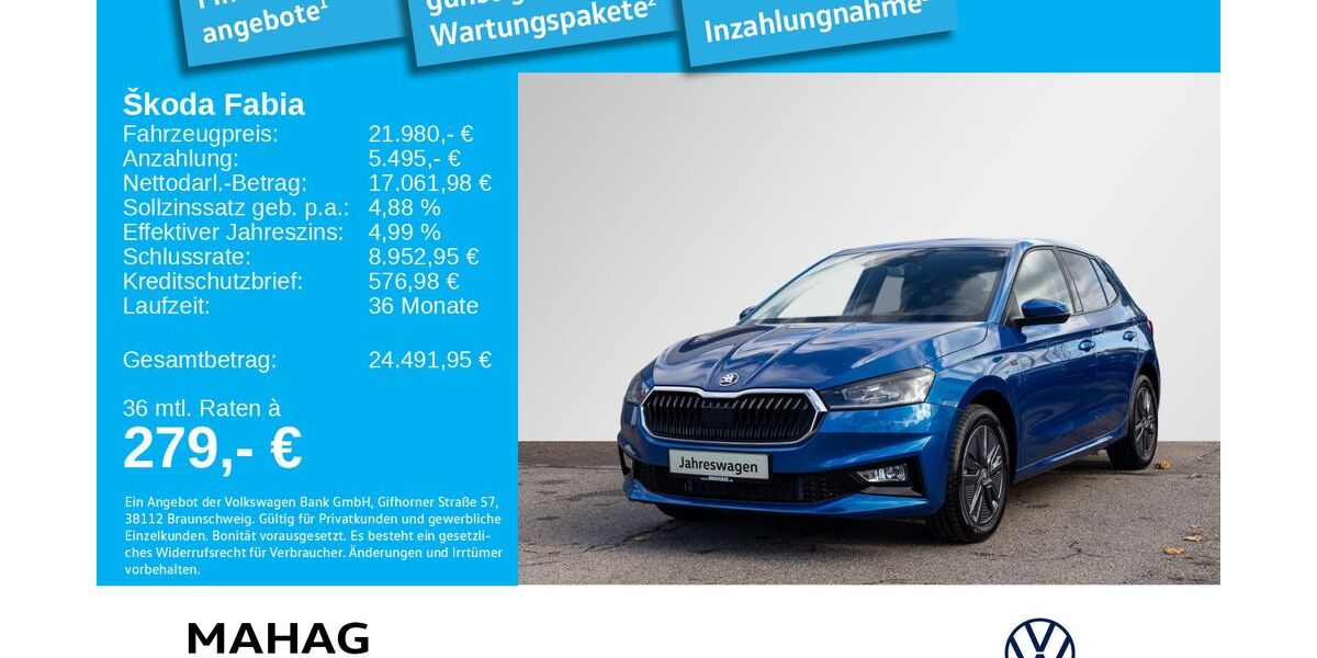 Skoda Fabia 4.365 km 21.980 &euro; München 81825