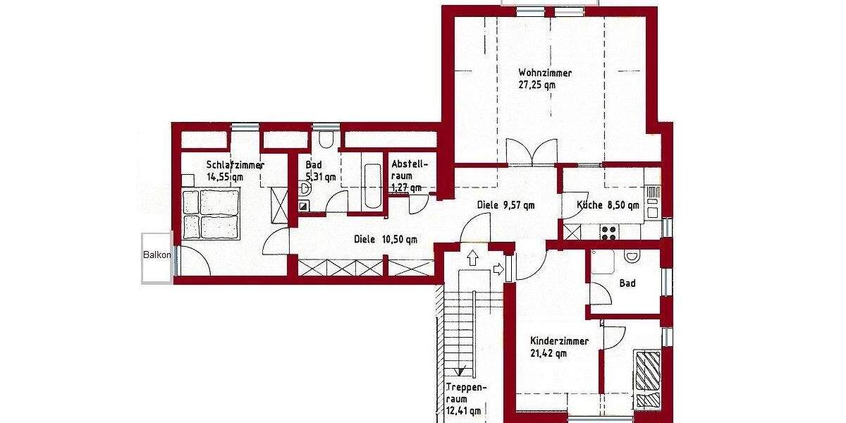 Etagenwohnung Eching - 3 Zimmer, 98 m&sup2;, 550.000&euro; | Angebot:25662508