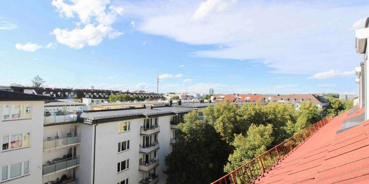 Attraktive Dachgeschosswohnung mit Blick über die Dächer Schwabings 2 zimmer