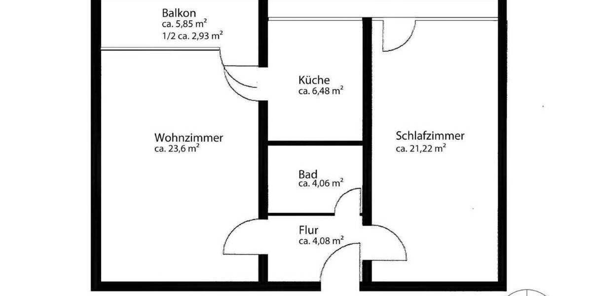 Etagenwohnung Oberschleißheim - 2 Zimmer, 64 m&sup2;, 350.000&euro; | Angebot:25726365