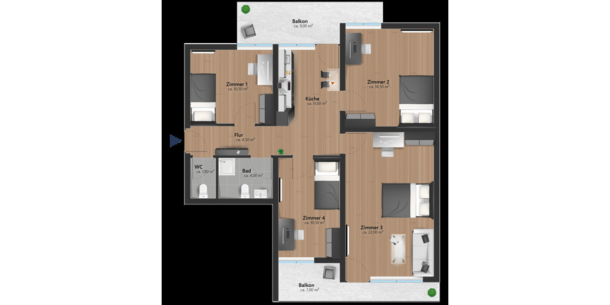WG Zimmer in neu sanierter und möblierter Wohnung zimmer