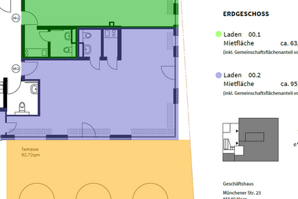 Einzelhandel in Haar 1.700 € 95.6 m² zimmer