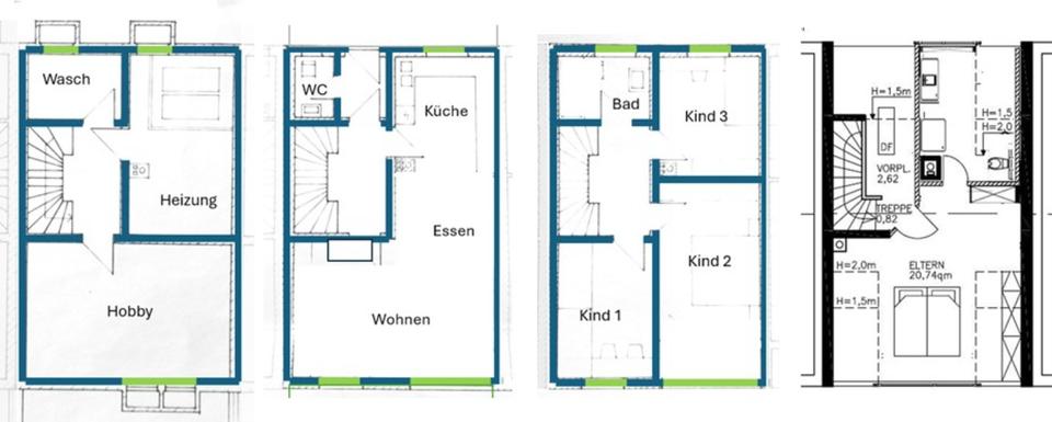Reihenhaus Germering - 6 Zimmer, 130 m&sup2;, 929.000&euro; | Angebot:25859912