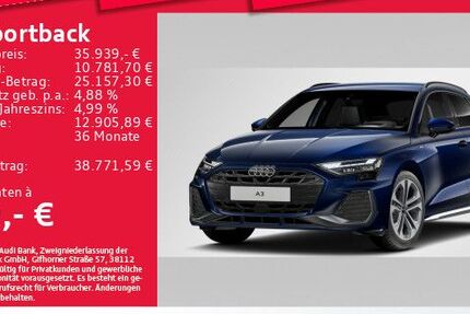 Audi A3 5.016 km 35.939 &euro; Eching 85386