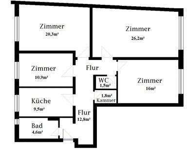 Erdgeschoßwohnung München Moosach - 4 Zimmer, 104 m&sup2;, 885.000&euro; | Angebot:26964773