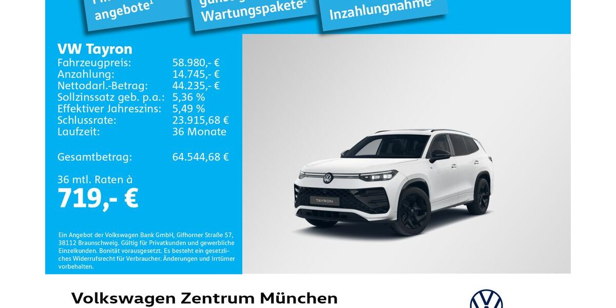 VW Tayron 3.000 km 58.980 &euro; München 80687