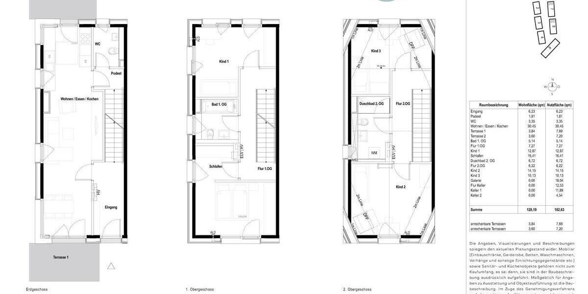 Reihenendhaus München Moosach - 4 Zimmer, 128 m&sup2;, 1.319.900&euro; | Angebot:26105712