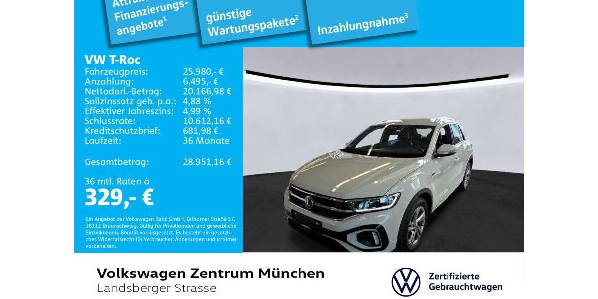 VW T-Roc 16.761 km 25.980 &euro; München 80687