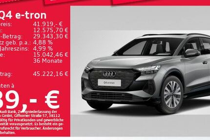 Audi Q4 e-tron 47.345 km 41.919 &euro; Eching 85386