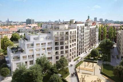 sehr stilvoll u. modern möblierte Wohnung mit Balkon und Dachgarten - schnell im Zentrum