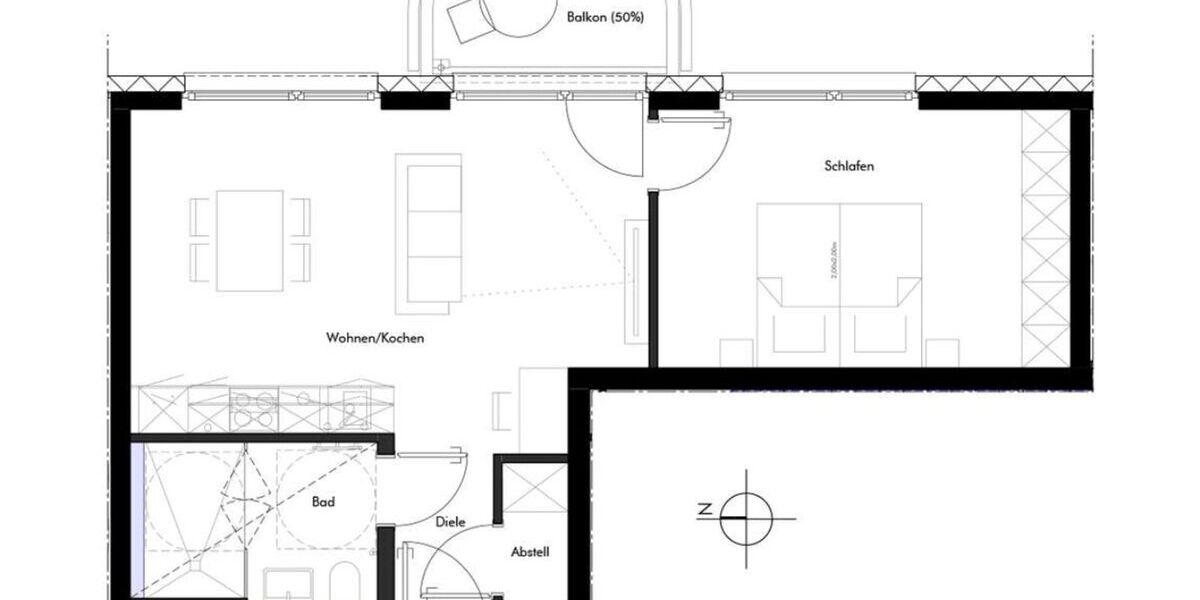 2-Zimmer Wohnung mit Dachterrasse - gehobene Ausstattung - Appartement München Mittersendling | Angebot:26883151