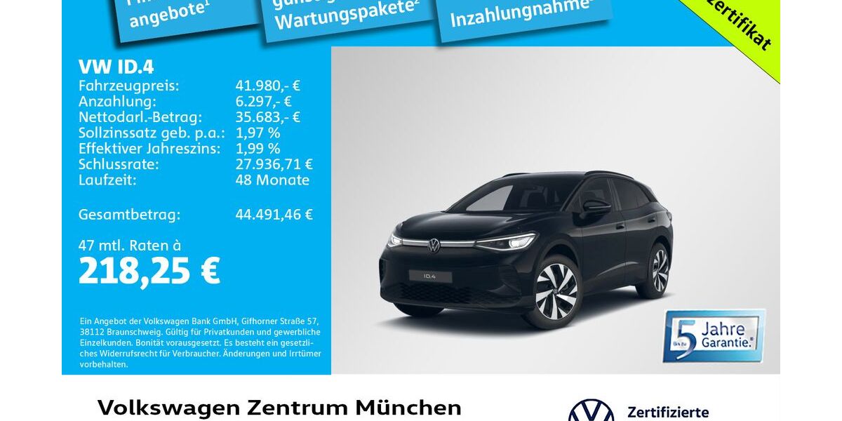 VW ID.4 11.448 km 41.980 &euro; München 80687