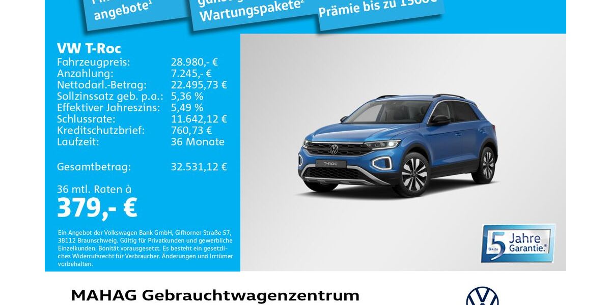 VW T-Roc 7.357 km 28.980 &euro; München 80935