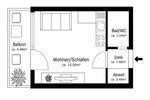 Etagenwohnung München Schwabing-West - 1 Zimmer, 24 m&sup2;, 242.000&euro; | Angebot:26196330