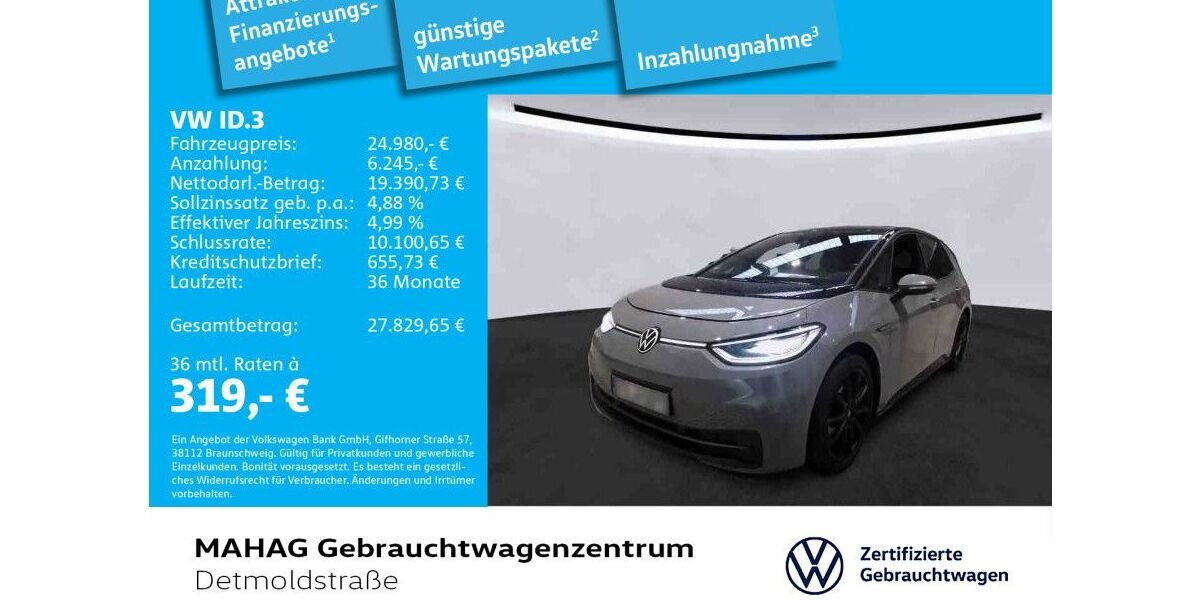 VW ID.3 49.777 km 24.980 &euro; München 80935