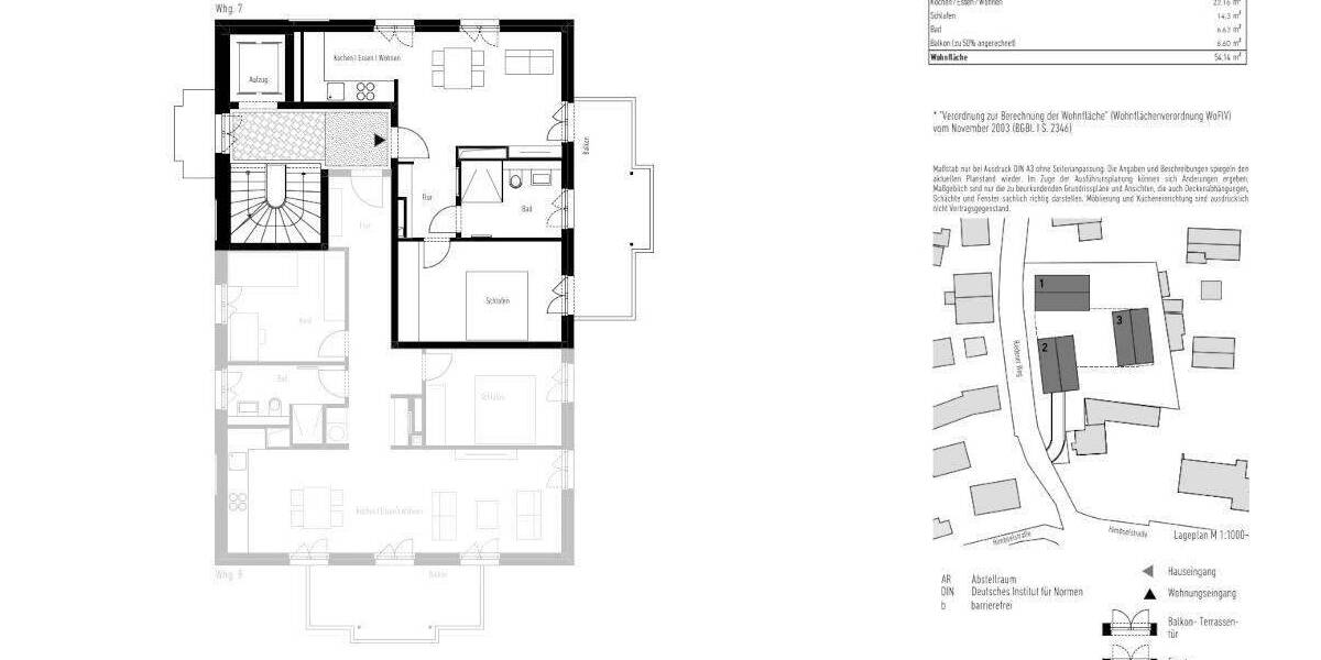 Etagenwohnung Starnberg - 2 Zimmer, 54 m&sup2;, 1.130&euro; | Angebot:25675422