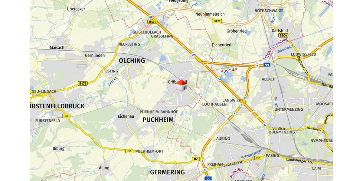 WINDISCH - Gepflegte 3-Zi. Whg in ruhiger Wohnlage v- Gröbenzell-Süd, bezugsfrei ab 1026 - Erdgeschoßwohnung Gröbenzell | Angebot:25178015