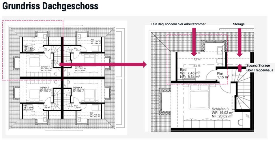 Doppelhaushälfte München Bogenhausen - 5 Zimmer, 126 m&sup2;, 3.200&euro; | Angebot:26126457
