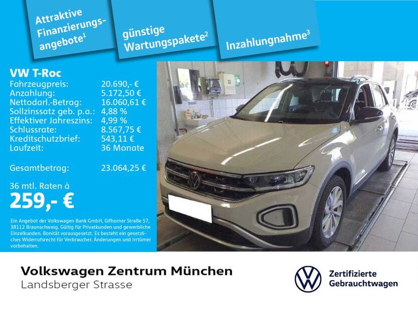 VW T-Roc 40.099 km 20.690 € München 80687