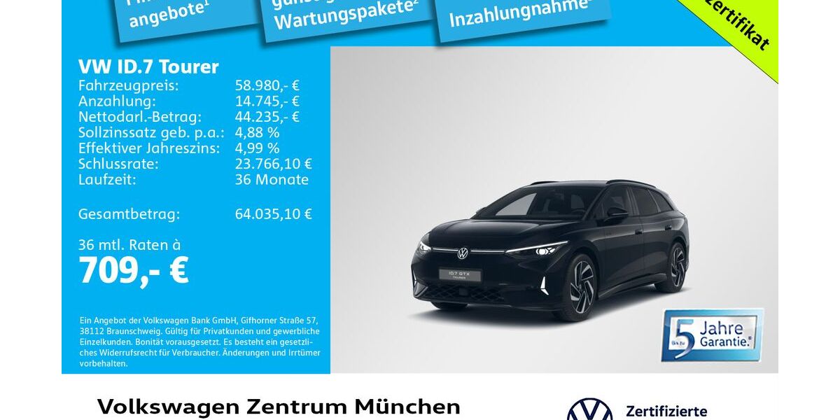 VW ID.7 10.621 km 58.980 &euro; München 80687