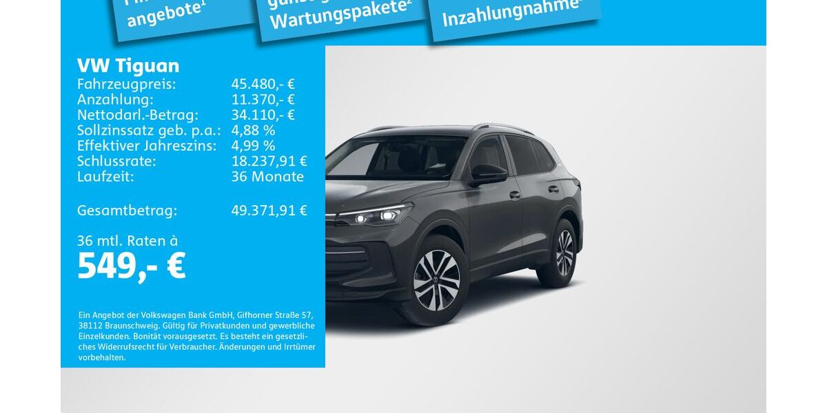 VW Tiguan 3.000 km 48.570 &euro; München 81669