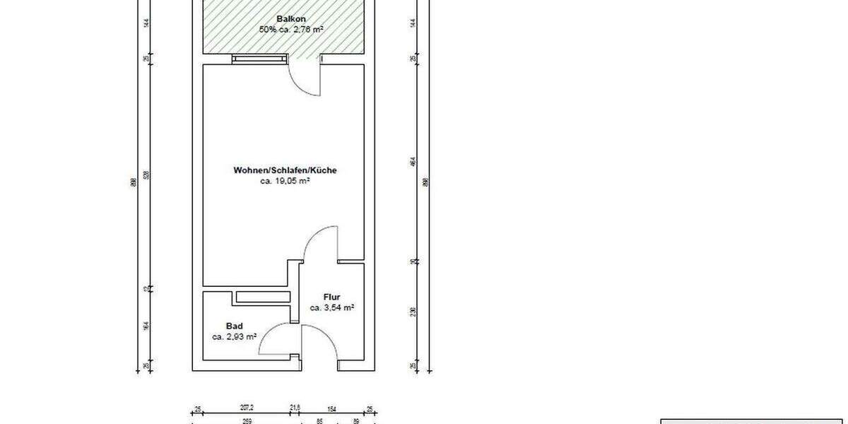 Gepflegte 1-Zimmer-Wohnung mit Balkon in begehrter Lage - ohne Provision 1 zimmer